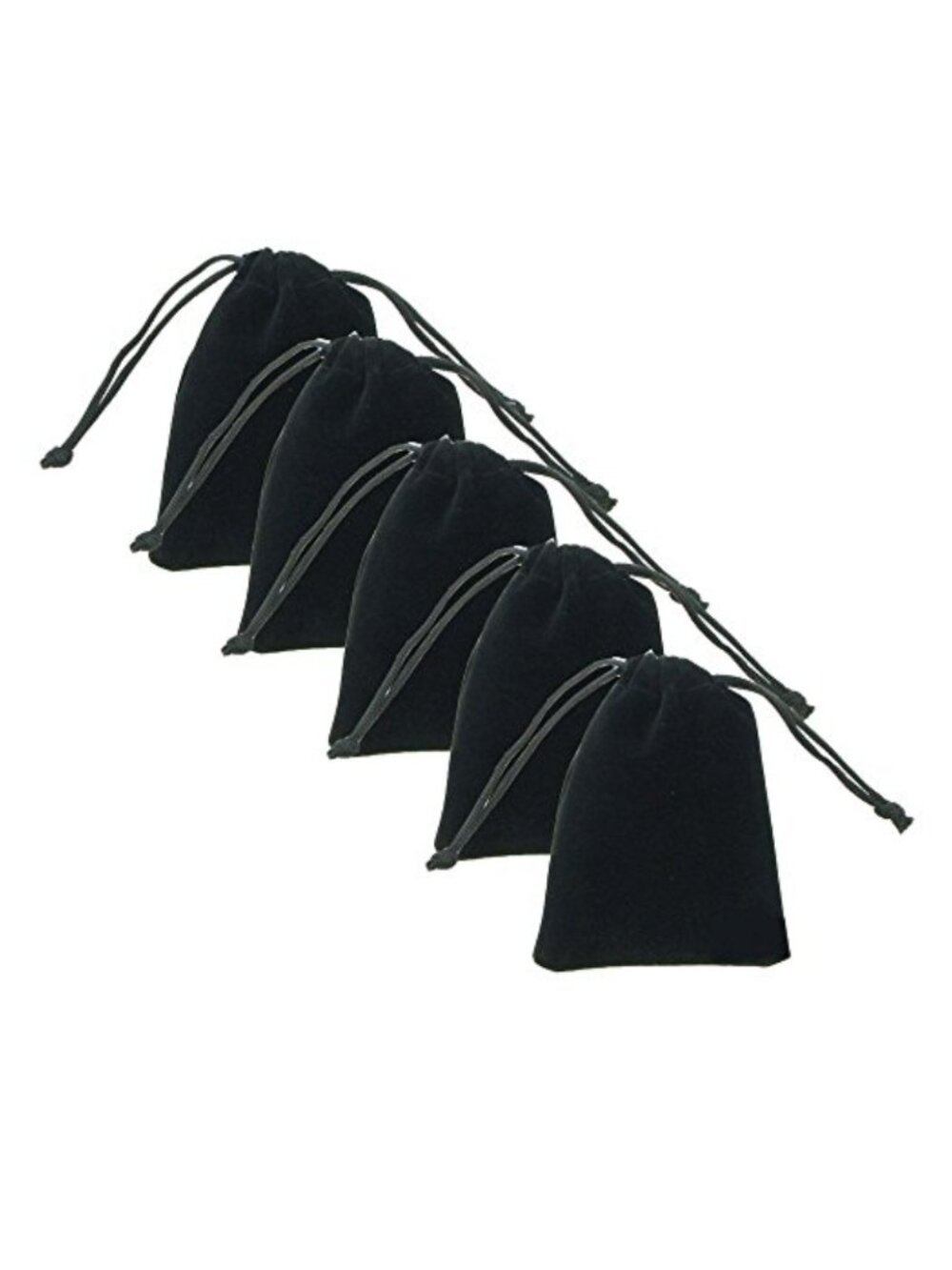 Set of 5 Velvet & Satin Drawstring Bags for Dice Jewelry Gift Packaging